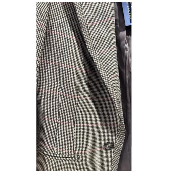 Ralph Lauren plaid brown Women one button blazer wool  Size 18 (XL) - Picture 2 of 9